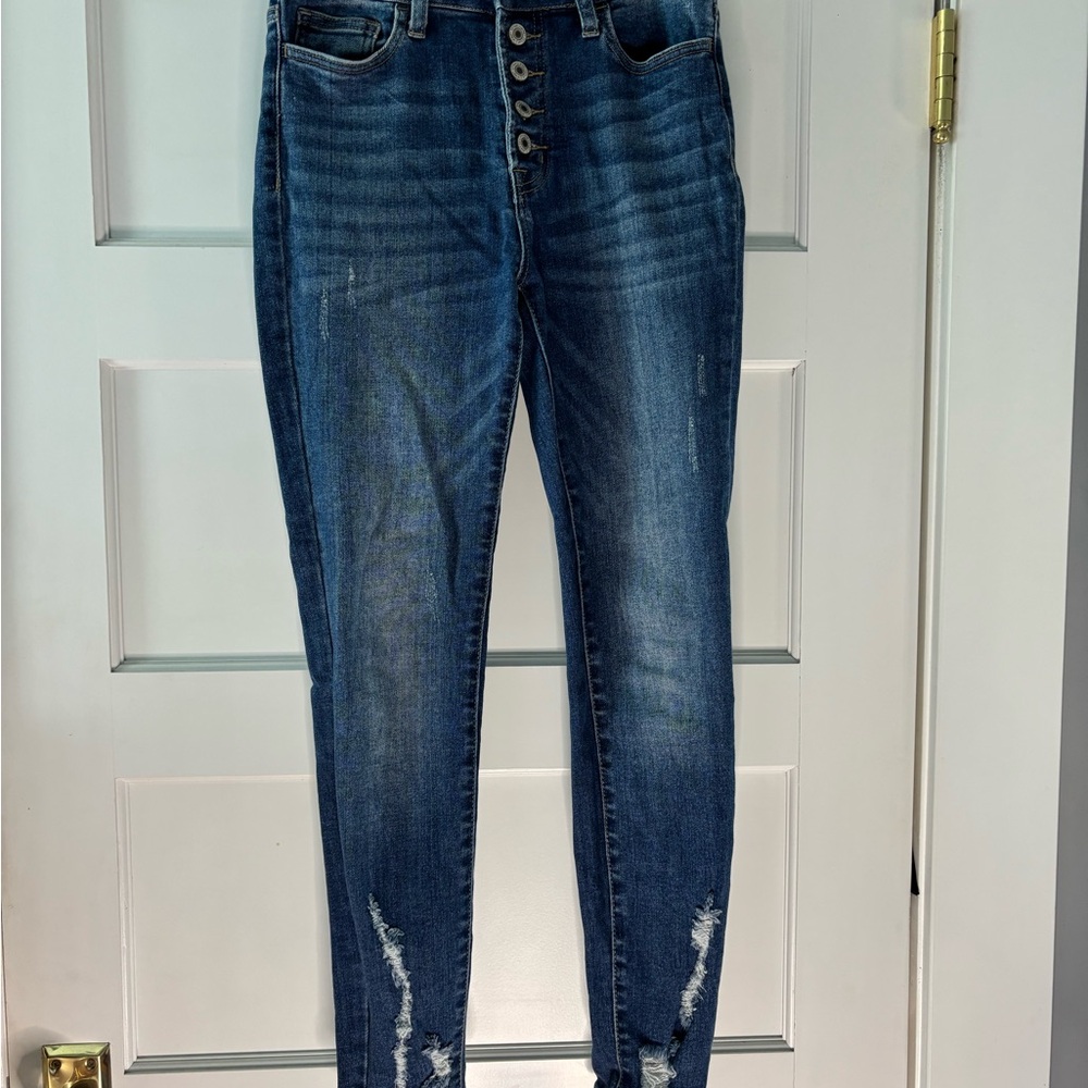 VERVET BY FLYING MONKEY Blue Skinny Jeans with Stretch